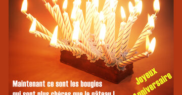 Aperçu de la carte : « Maintenant ce sont les bougies qui sont plus chères que le gâteau !... »