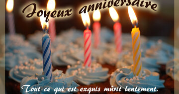 Aperçu de la carte : Tout ce qui est exquis mûrit lentement. Joyeux anniversaire.