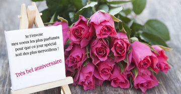 Aperçu de la carte : « Je t'envoie mes vœux les plus parfumés pour un merveilleux anniversaire... »