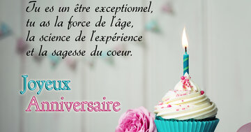 Aperçu de la carte : « Tu es un être exceptionnel, tu as la force de l'âge... »