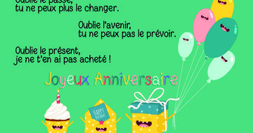 Aperçu de la carte : « Oublie le passé, oublie l'avenir, oublie le présent... »