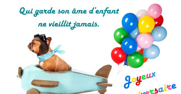 Aperçu de la carte : Qui garde son âme d'enfant ne vieillit jamais.