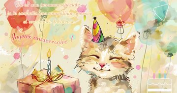 Aperçu de la carte : « Tu es une personne spéciale, je te souhaite une magnifique journée et une année fabuleuse... »