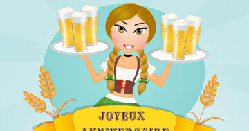 Aperçu de la carte : « Pour un anniversaire excellent, une petite blonde... »