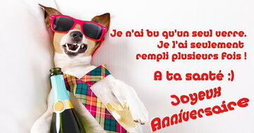 Aperçu de la carte : « Je n'ai bu qu'un seul verre, je l'ai juste rempli plusieurs fois !... »