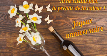 Aperçu de la carte : « Tu ne vieillis pas, tu prends de la valeur... »