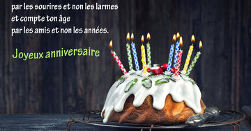 Aperçu de la carte : « Compte ta vie par les sourires et ton âge par les amis... »