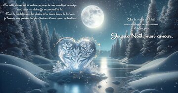 Aperçu de la carte : « En cette saison où la nature se pare de son manteau de neige... »