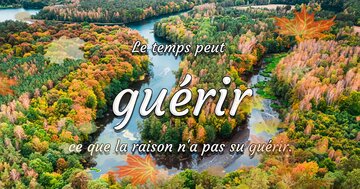 Aperçu de la carte : « Le temps peut guérir ce que la raison n'a pas su... »