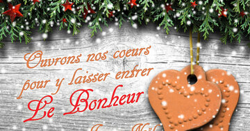 Aperçu de la carte : « Ouvrons nos cœurs pour y laisser entrer le bonheur... »