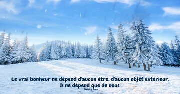 Aperçu de la carte : « Le vrai bonheur... ne dépend que de nous. »...