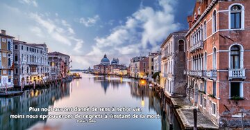 Aperçu de la carte : « Plus nous aurons donné de sens à notre vie, moins nous éprouverons de regrets... »