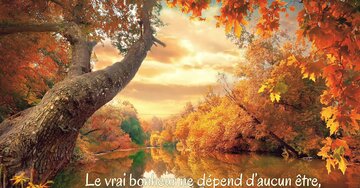 Aperçu de la carte : « Le vrai bonheur ne dépend que de nous... »