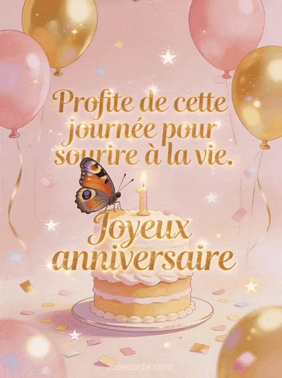 Joyeux anniversaire 1 ans - Texte fille