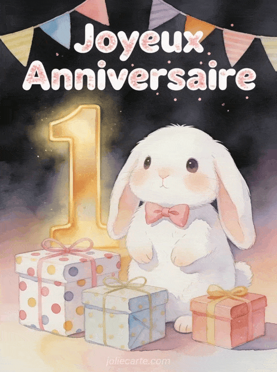 Joyeux anniversaire 1 ans - Image fille