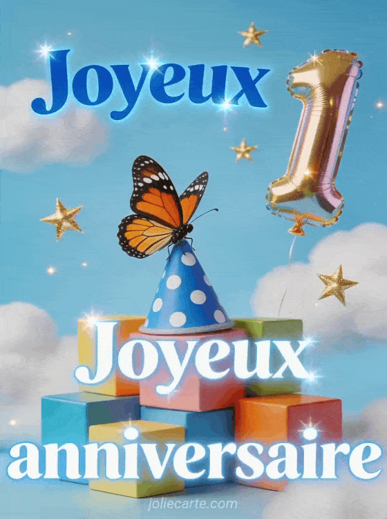 Joyeux anniversaire 1 ans - Image garcon