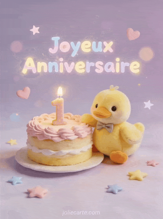 Joyeux anniversaire 1 ans - Carte bebe