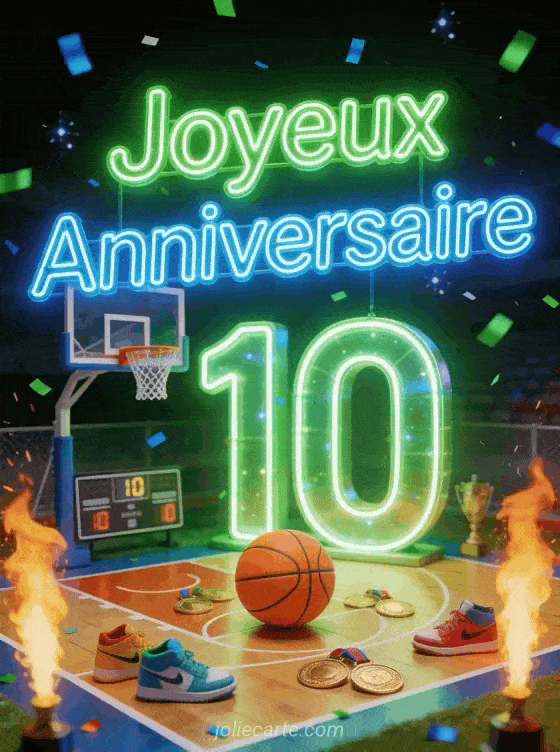 Joyeux anniversaire 10 ans - Image garcon