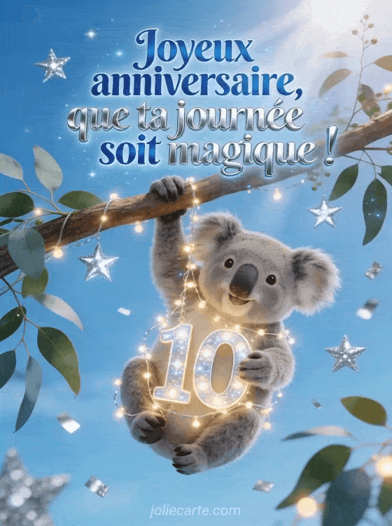 Joyeux anniversaire 10 ans - Texte garcon
