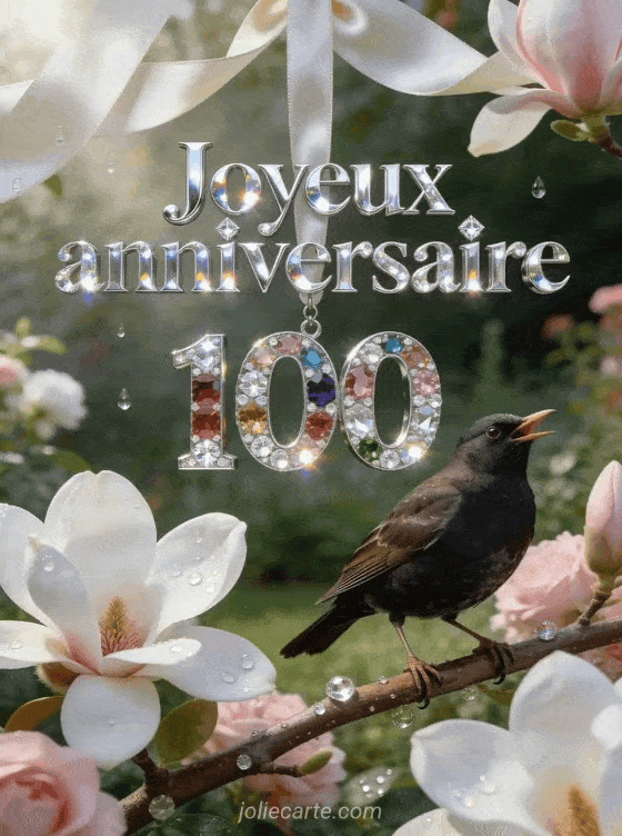 Joyeux anniversaire 100 ans - Carte femme