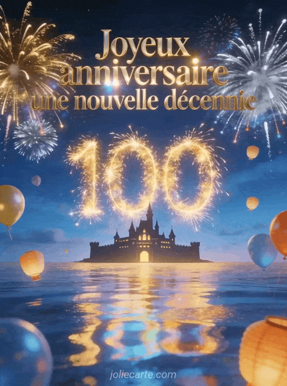 Joyeux anniversaire 100 ans - Texte