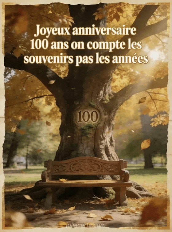 Joyeux anniversaire 100 ans - Texte centenaire