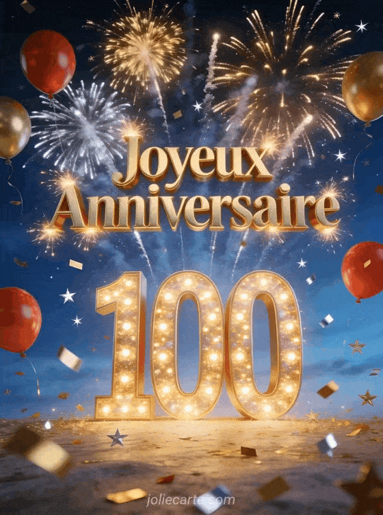 Joyeux anniversaire 100 ans - A tes que du bonheur