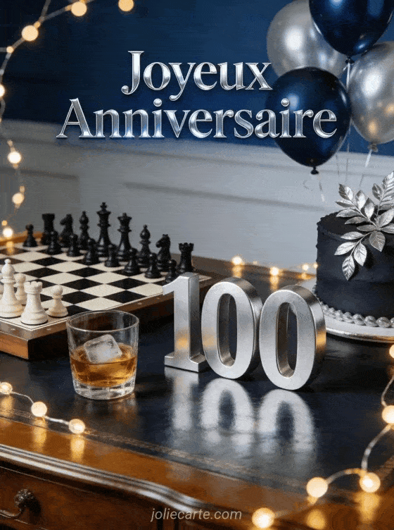 Joyeux anniversaire 100 ans - Homme
