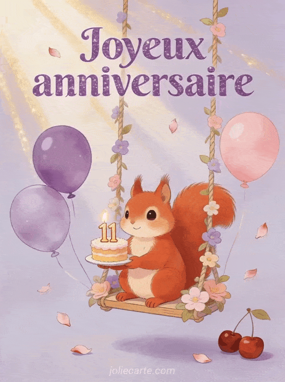 Joyeux anniversaire 11 ans - Modele carte