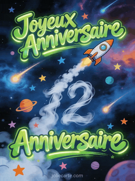 Joyeux anniversaire 12 ans - Garcon