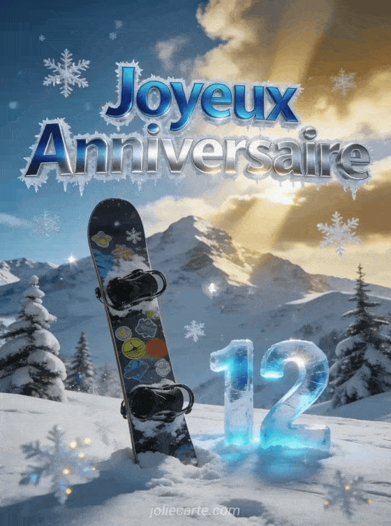 Joyeux anniversaire 12 ans - Image garcon