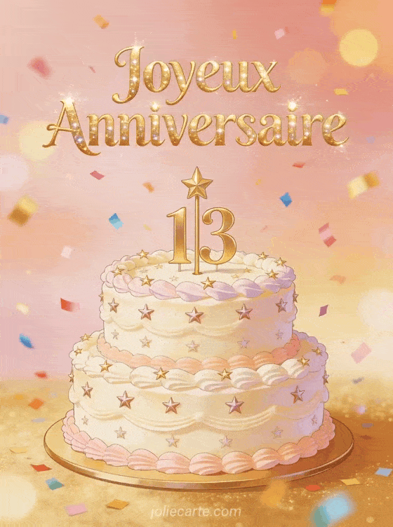 Joyeux anniversaire 13 ans - Carte