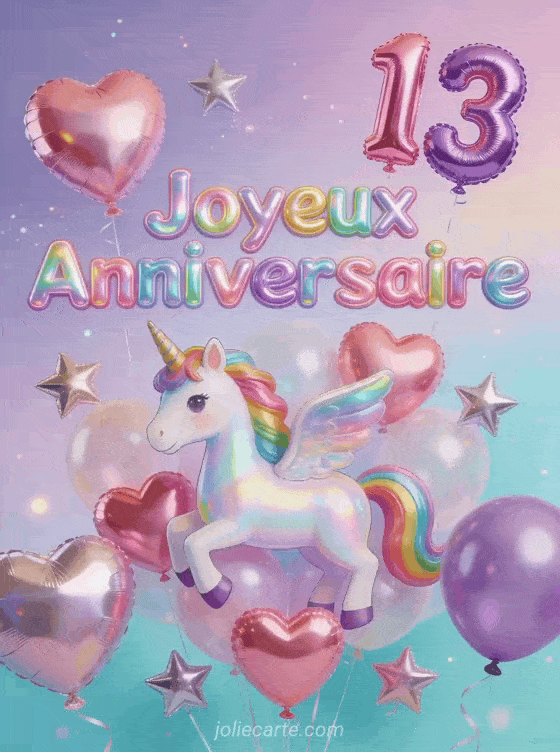Joyeux anniversaire 13 ans - Ado fille