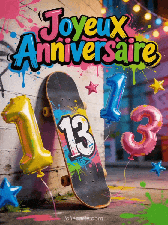 Joyeux anniversaire 13 ans - Enfant