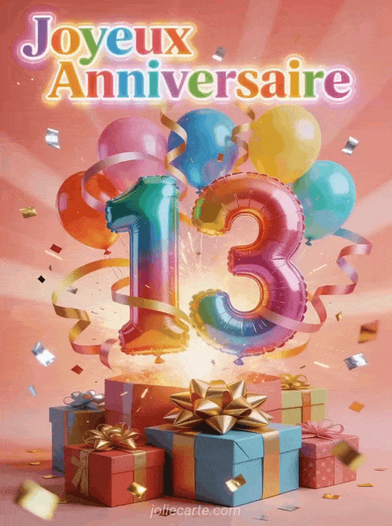 Joyeux anniversaire 13 ans - Image
