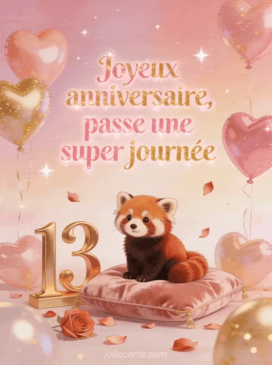 Joyeux anniversaire 13 ans - Texte fille