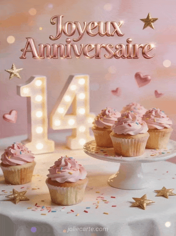 Joyeux anniversaire 14 ans - Ado fille