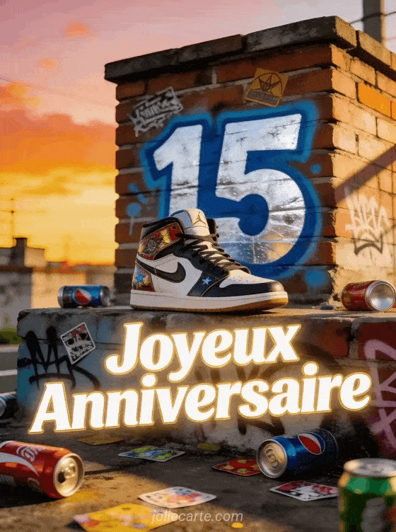Joyeux anniversaire 15 ans - Garcon