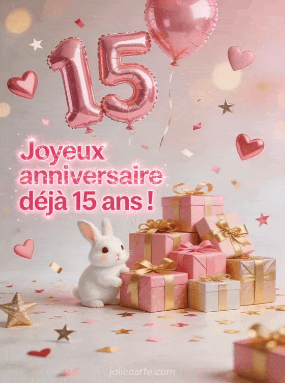 Joyeux anniversaire 15 ans - Texte fille