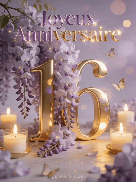 Joyeux anniversaire 16 ans - Image fille