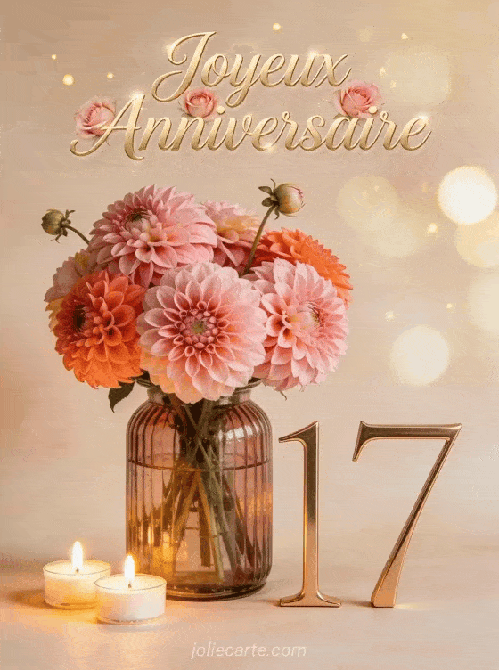 Joyeux anniversaire 17 ans - Fille