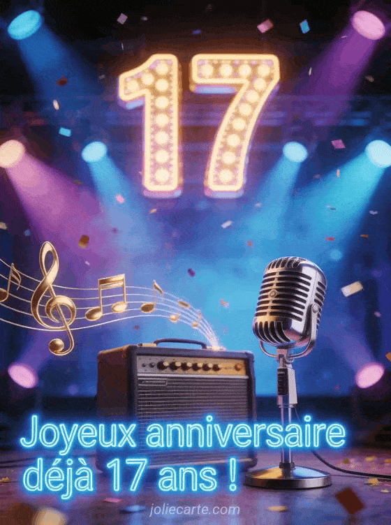 Joyeux anniversaire 17 ans - Texte garcon