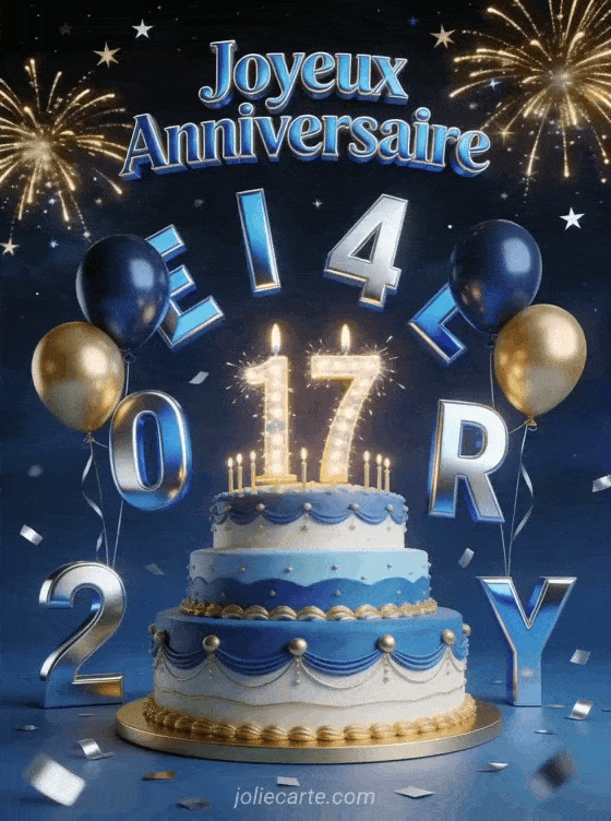Joyeux anniversaire 17 ans - Mon fils