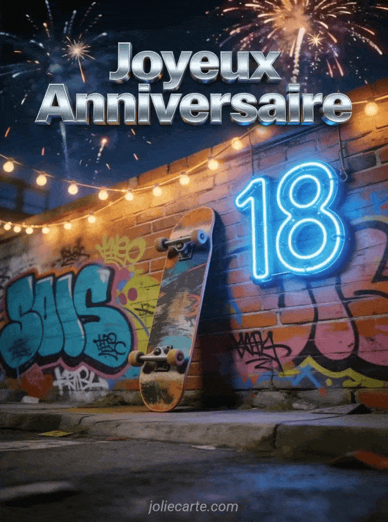 Joyeux anniversaire 18 ans - Garcon
