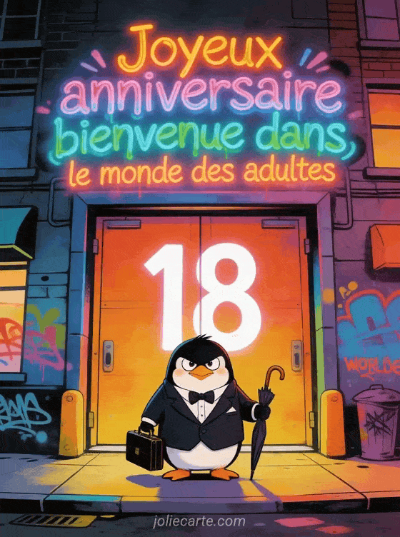 Joyeux anniversaire 18 ans - Texte garcon humour