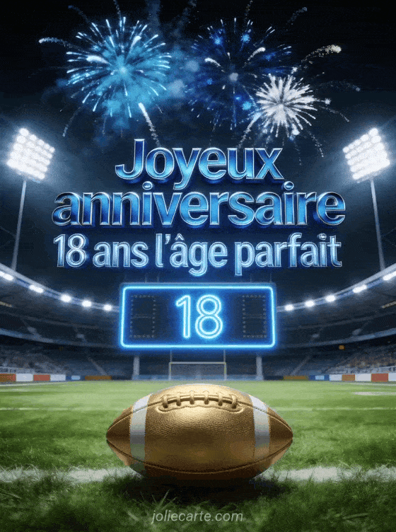 Joyeux anniversaire 18 ans - Message garcon