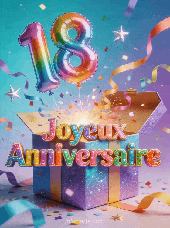 Joyeux anniversaire 18 ans - Gif