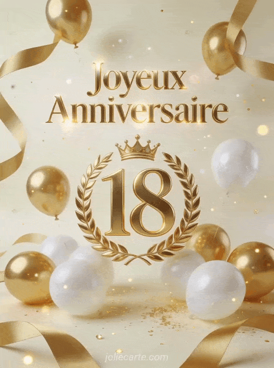 Joyeux anniversaire 18 ans - Formule