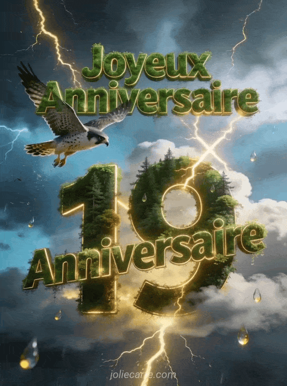 Joyeux anniversaire 19 ans - Carte garcon