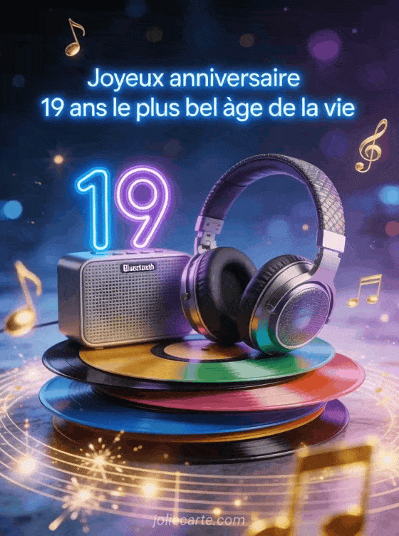 Joyeux anniversaire 19 ans - Texte garcon